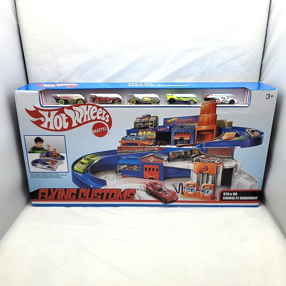 *FINAL PRICE* Hot Wheels Flying Customs Sto & Go Course ET Rangement
